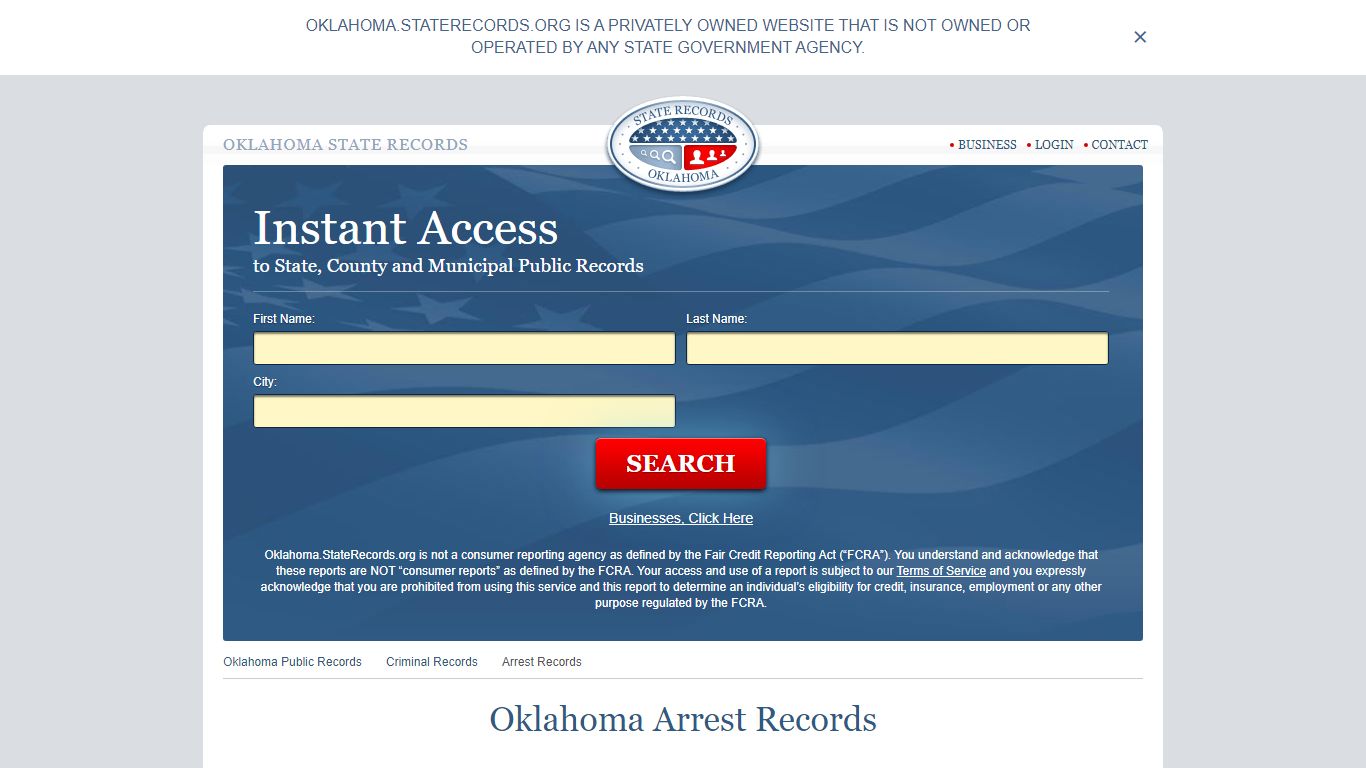 Oklahoma Arrest Records | StateRecords.org